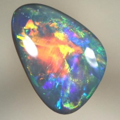 SOLID BLACK OPAL Bright rich rolling flashes of reds